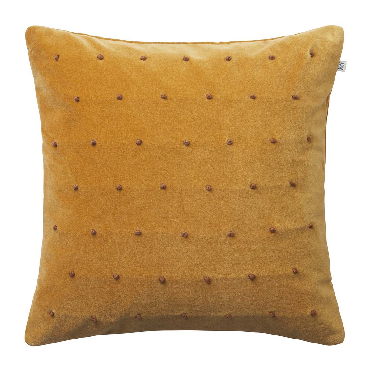 Chhatwal & Jonsson Housse de coussin Roma 50x50 cm Jaune masala-cognac