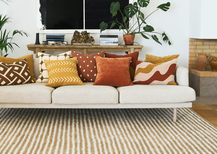 Housse de coussin Roma 50x50 cm, Jaune masala-cognac Chhatwal & Jonsson