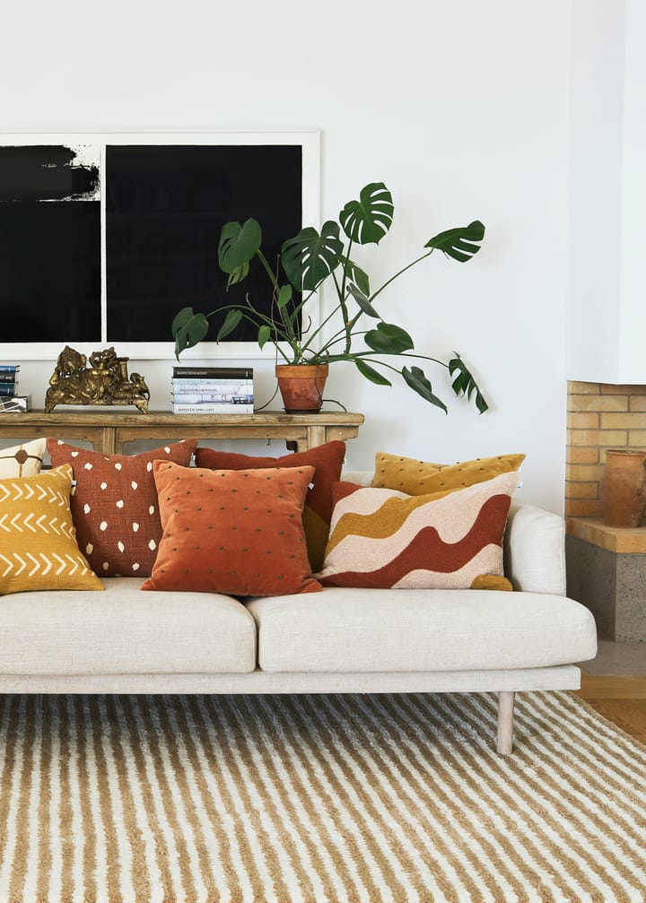 Housse de coussin Roma 50x50 cm, Jaune masala-cognac Chhatwal & Jonsson