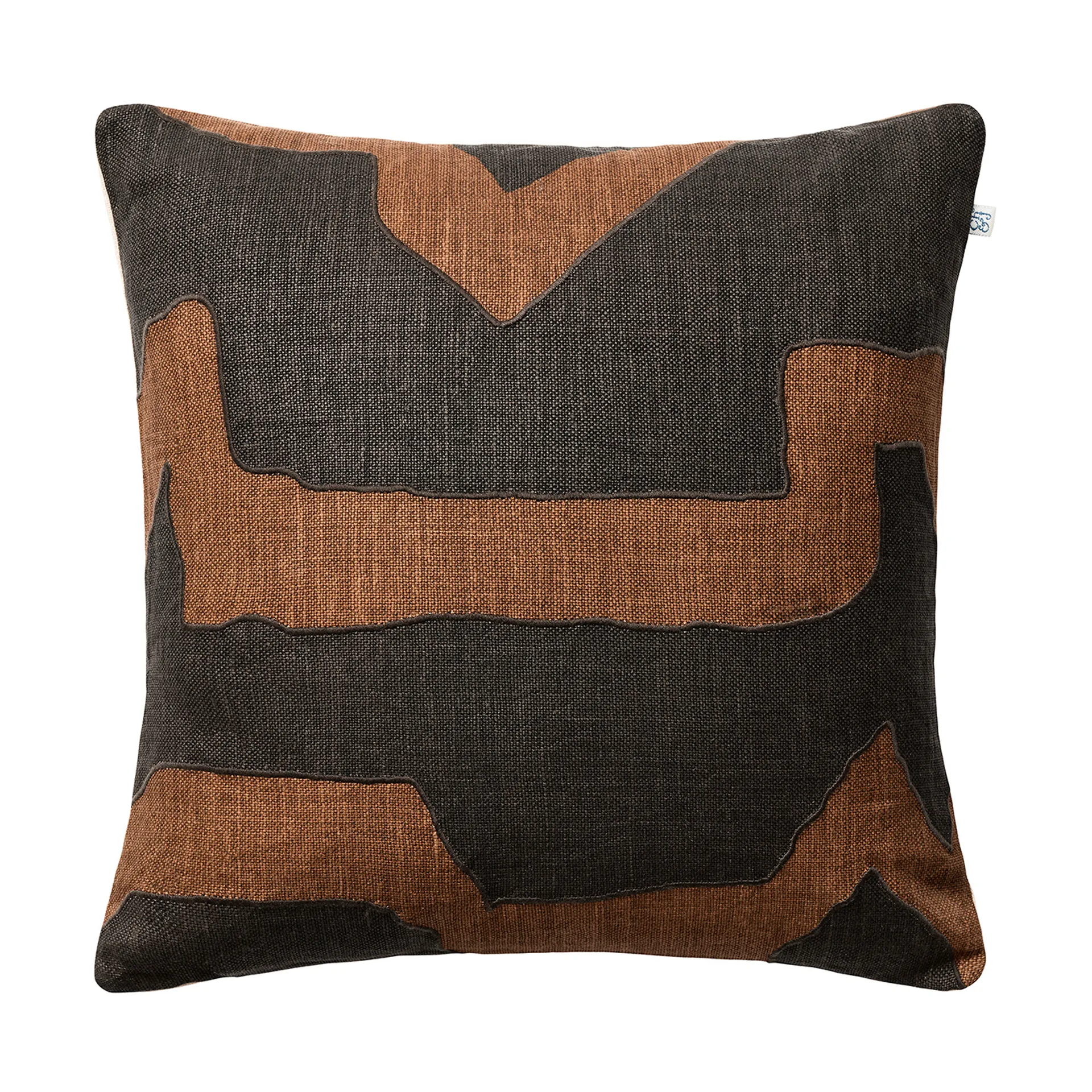 Housse de coussin Sikkim 50x50 cm, Taupe-Dark Brown Chhatwal & Jonsson