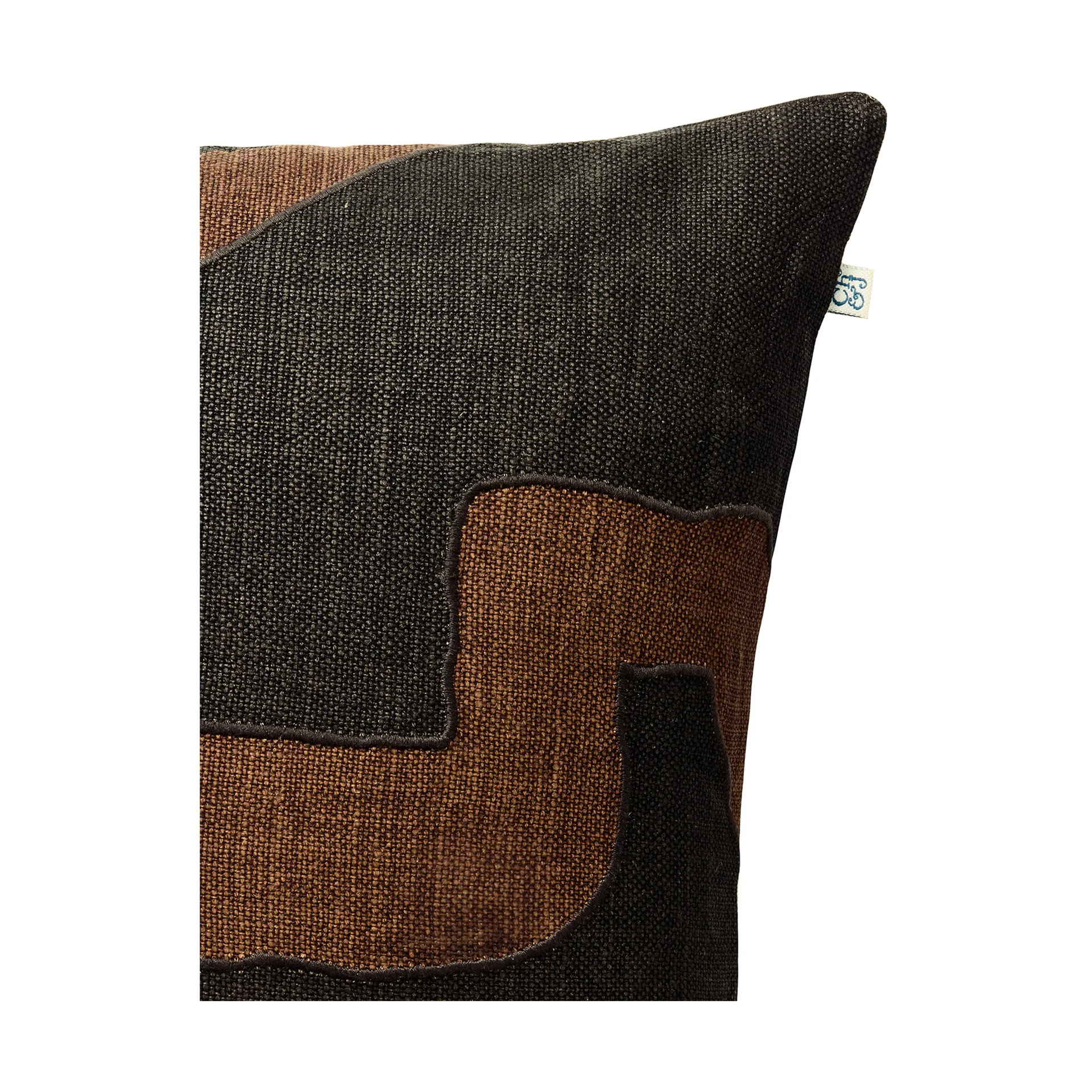 Housse de coussin Sikkim 50x50 cm, Taupe-Dark Brown Chhatwal & Jonsson