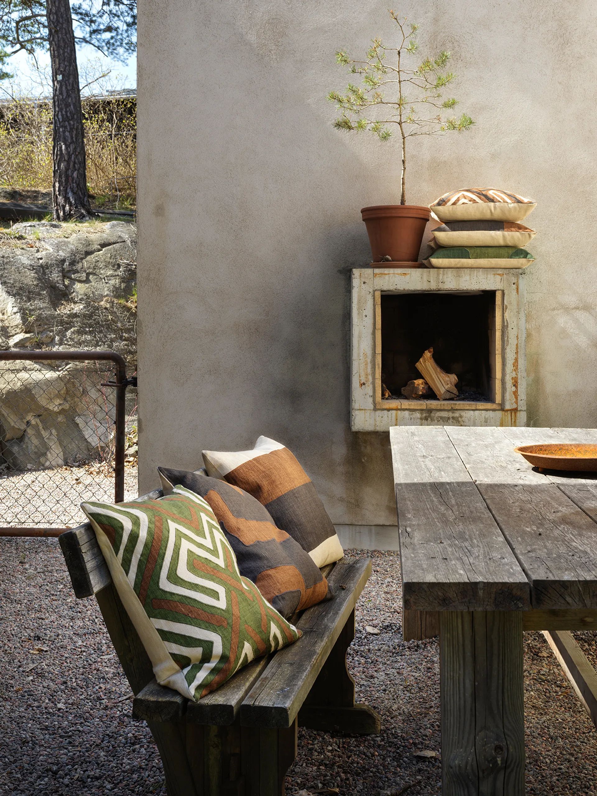 Housse de coussin Sikkim 50x50 cm, Taupe-Dark Brown Chhatwal & Jonsson