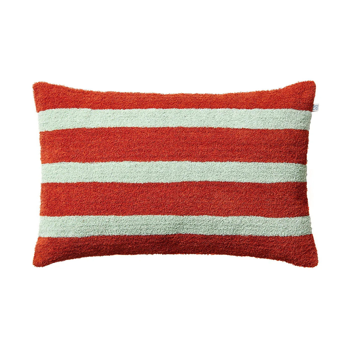 Housse de coussin Stripe linen boucle 40x60 cm, Apricot orange-aqua Chhatwal & Jonsson