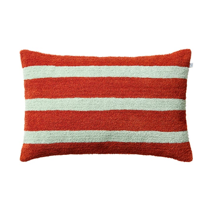 Housse de coussin Stripe linen boucle 40x60 cm - Apricot orange-aqua - Chhatwal & Jonsson