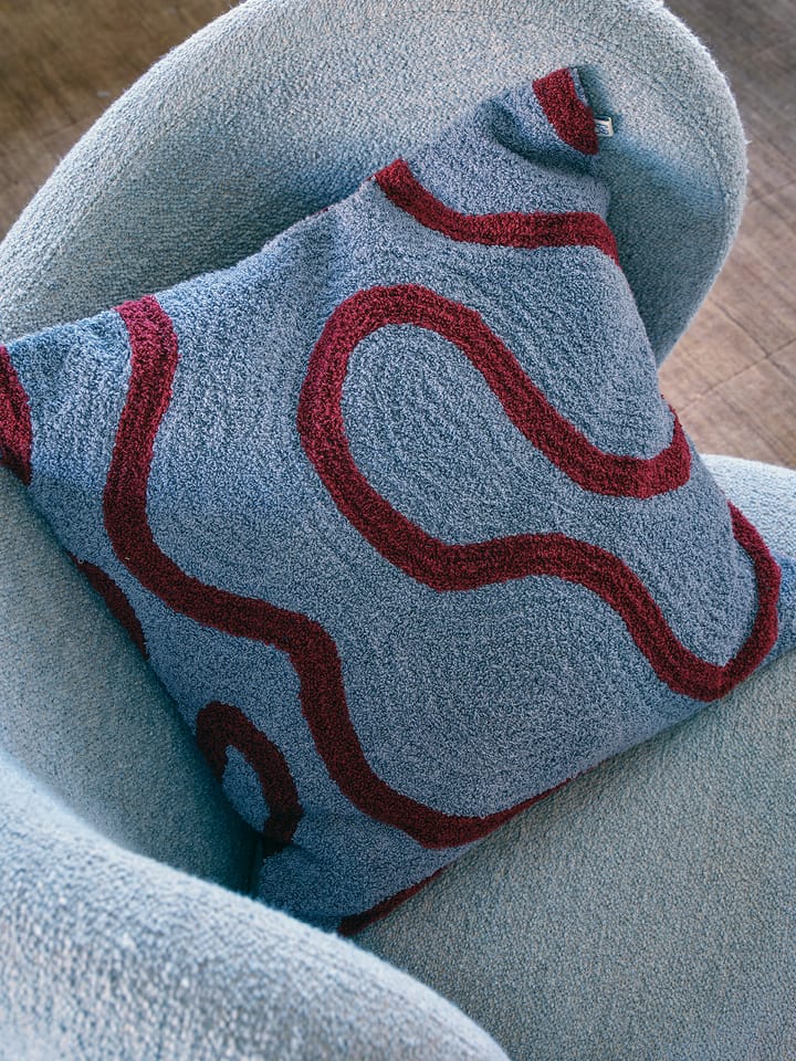 Housse de coussin Swati 50x50 cm, Dusty blue-ruby Chhatwal & Jonsson