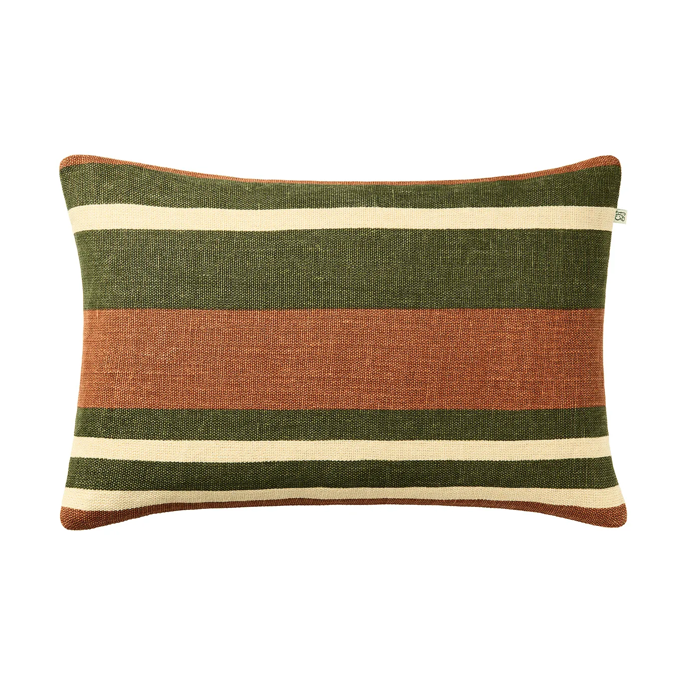 Housse de coussin Vera, Apricot Orange-Cactus Green, 40x60 cm Chhatwal & Jonsson