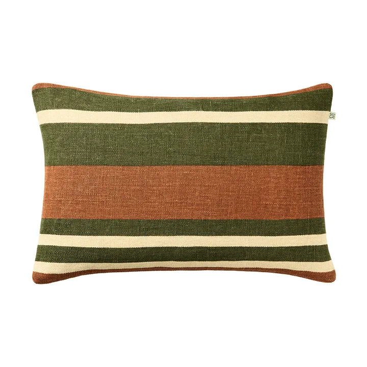 Housse de coussin Vera - Apricot Orange-Cactus Green, 40x60 cm - Chhatwal & Jonsson