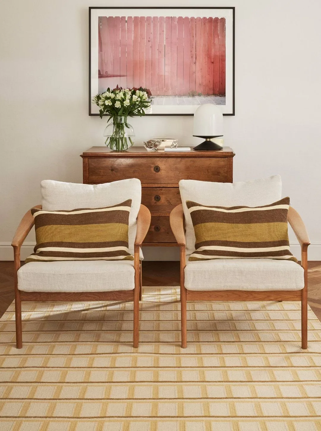 Housse de coussin Vera, Masala Yellow-Taupe, 40x60 cm Chhatwal & Jonsson