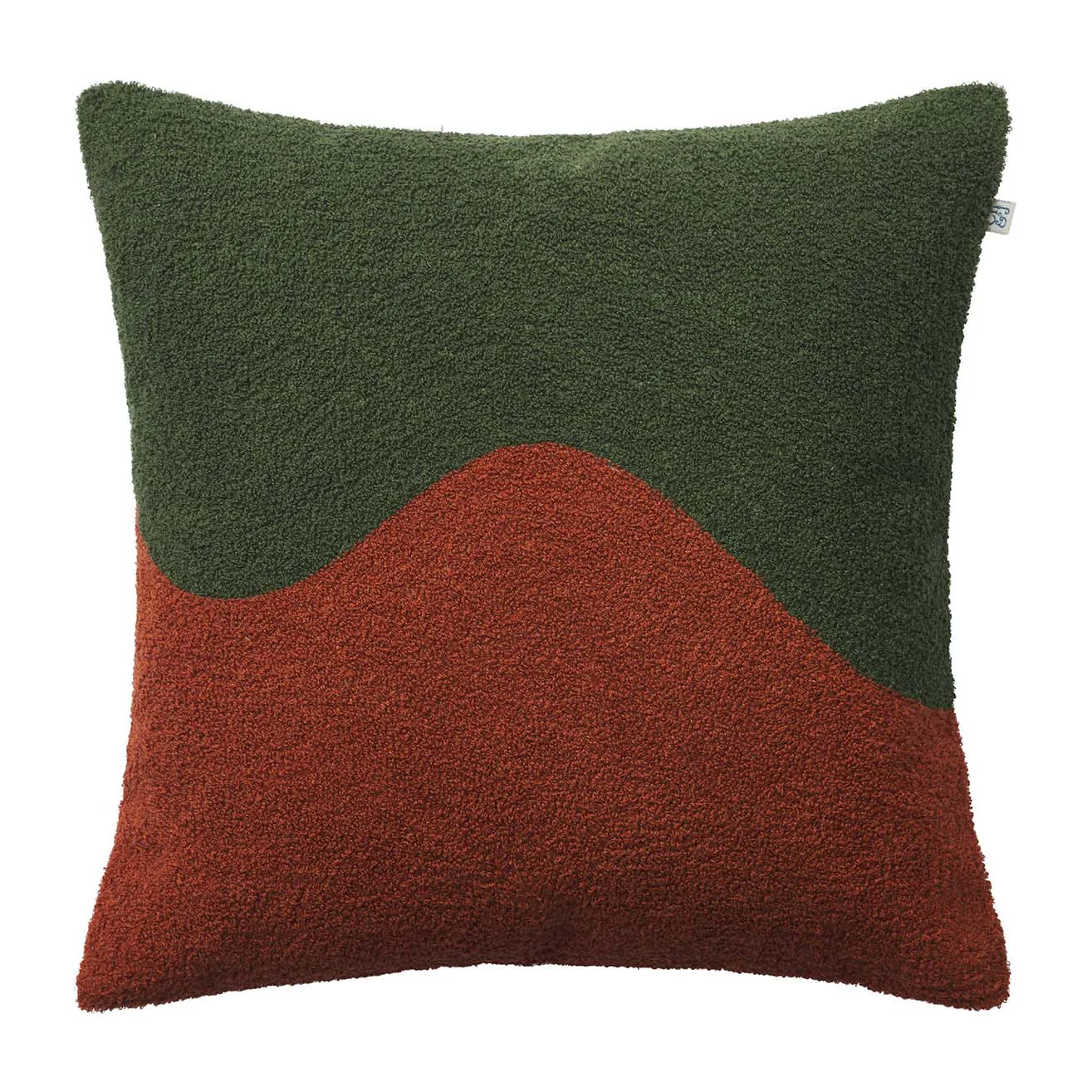 Housse de coussin Yogi 50x50 cm, Vert forêt-terre cuite Chhatwal & Jonsson