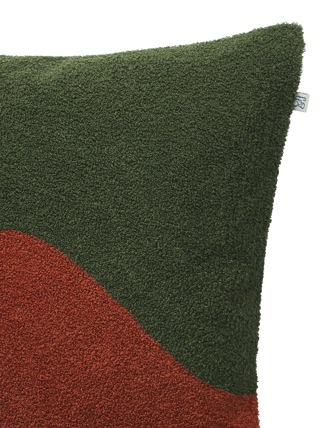Housse de coussin Yogi 50x50 cm, Vert forêt-terre cuite Chhatwal & Jonsson