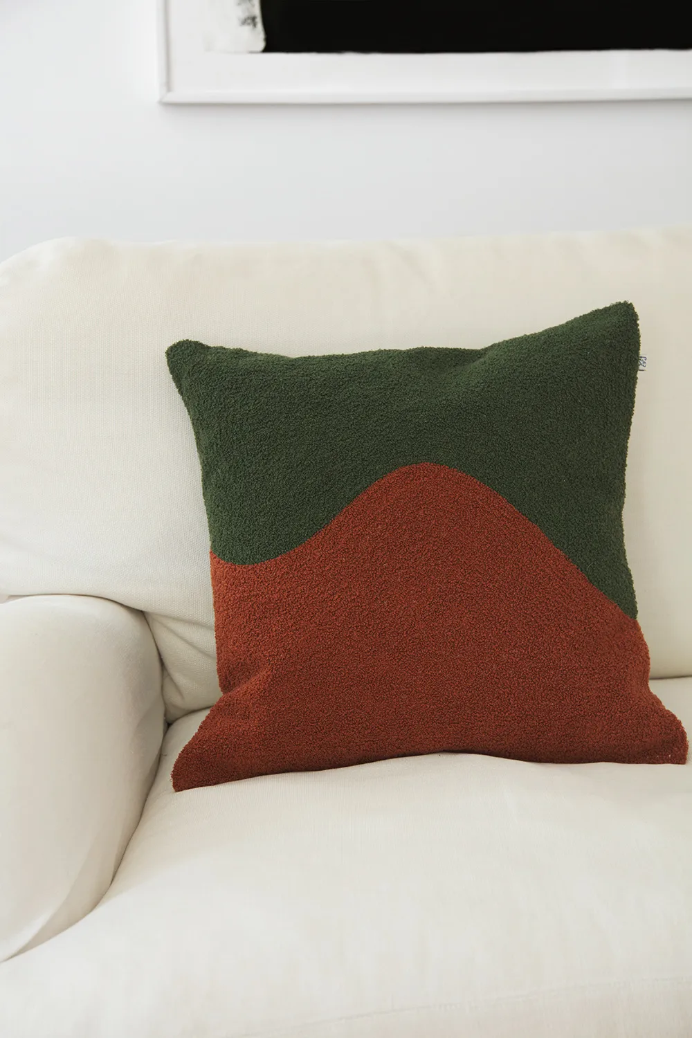 Housse de coussin Yogi 50x50 cm, Vert forêt-terre cuite Chhatwal & Jonsson