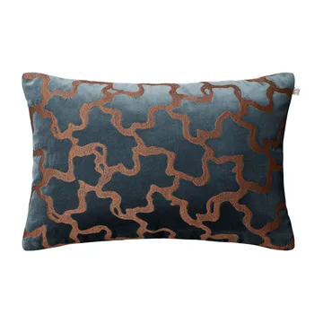 Taie Chand 40x60 cm - Sea blue-cognac - Chhatwal & Jonsson