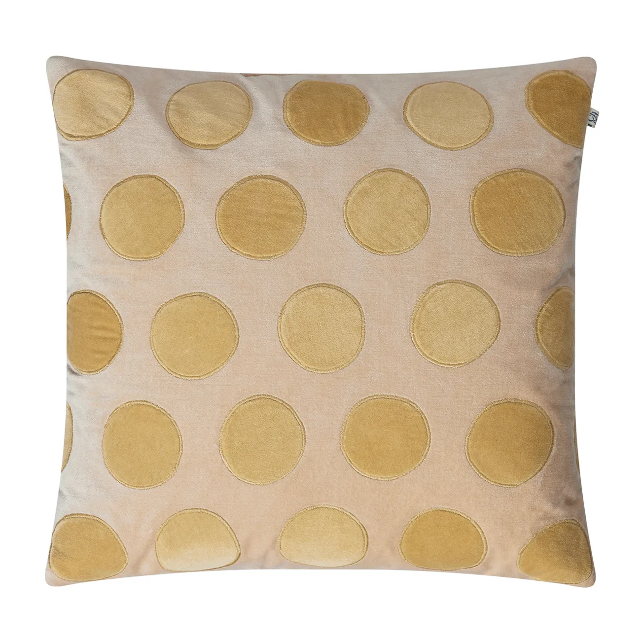 Taie Circle 50x50 cm, Beige-spicy yellow Chhatwal & Jonsson