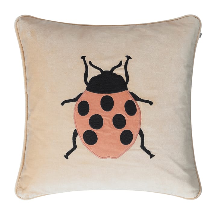 Taie Embroidered Beetle 50x50 cm - Beige-rose - Chhatwal & Jonsson