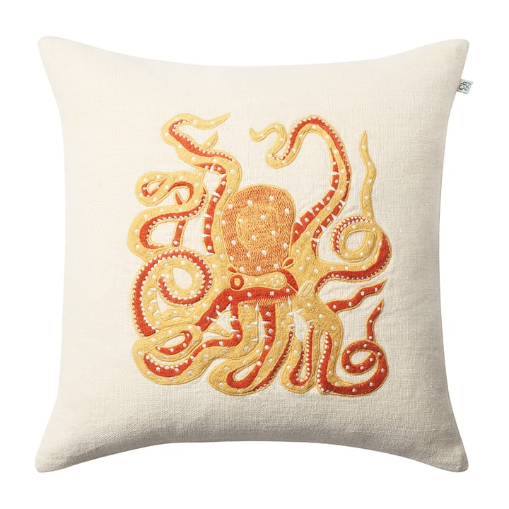 Taie Embroidered Octopus 50x50 cm - Spicy yellow-orange - Chhatwal & Jonsson