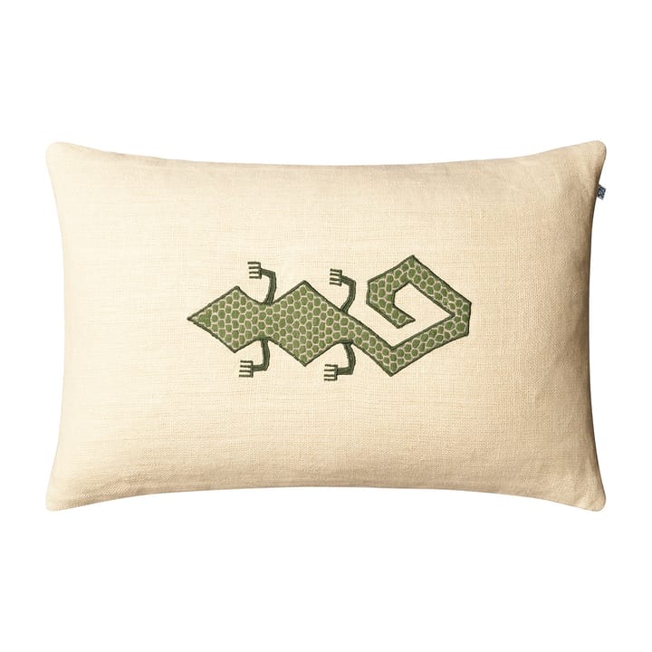 Taie Gecko 60x40 cm, Light beige-cactus green Chhatwal & Jonsson