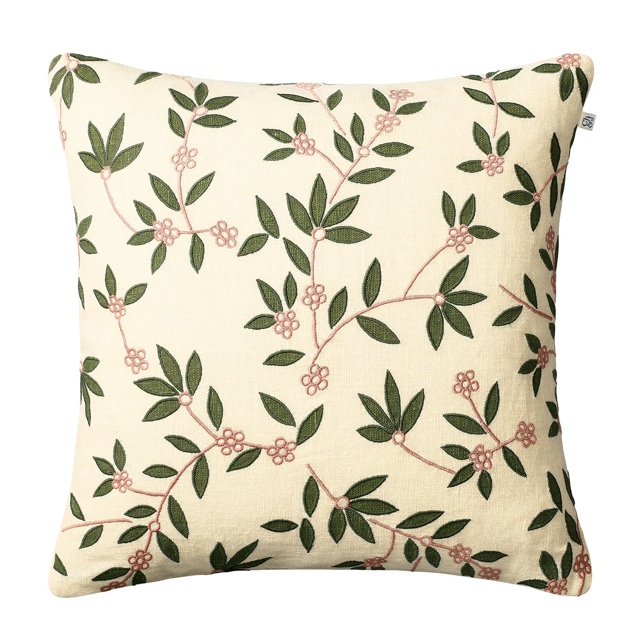 Taie Gita 50x50 cm, Beige-green-rose Chhatwal & Jonsson