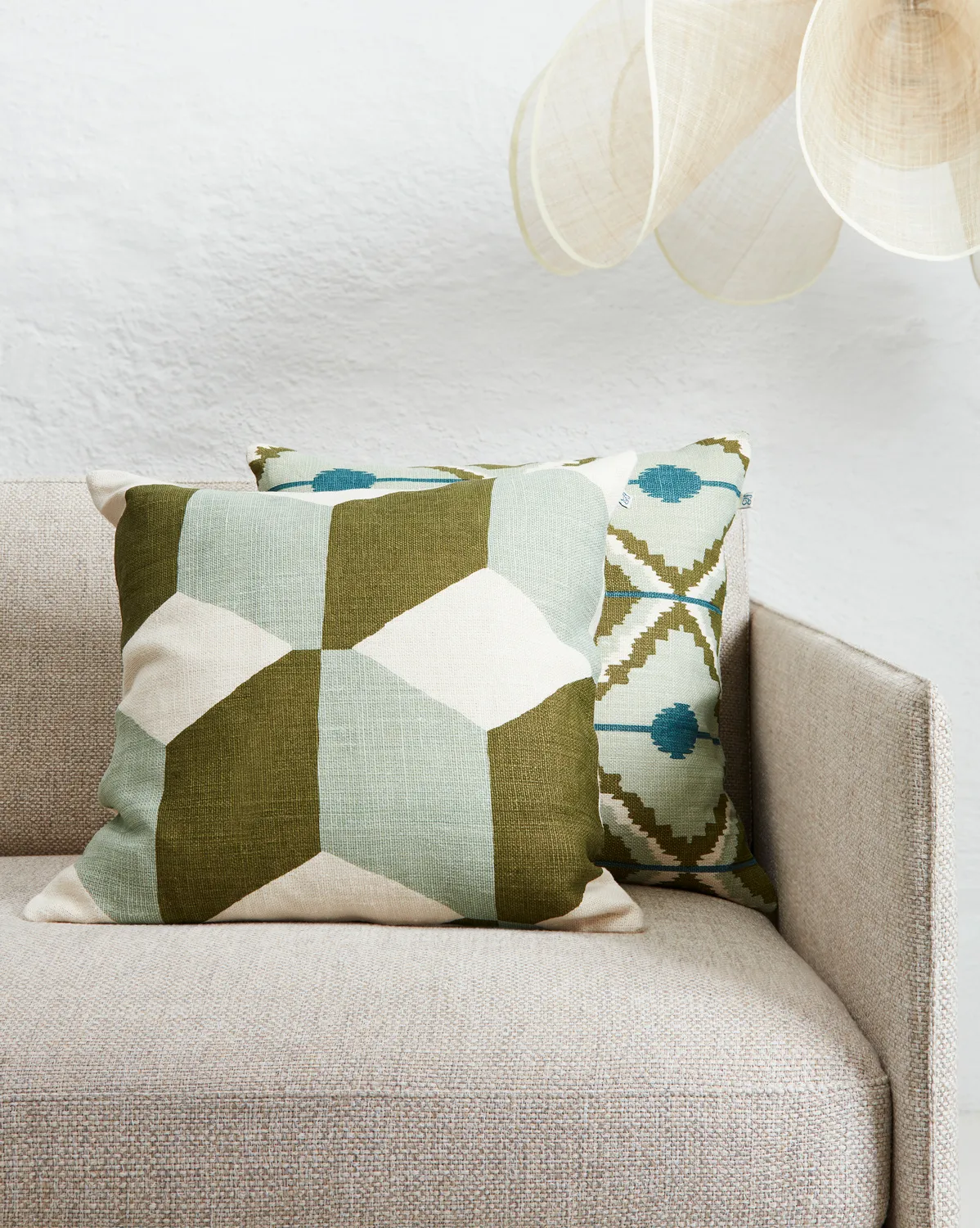 Taie Hawa 50x50 cm, Aqua/Cactus Green Chhatwal & Jonsson