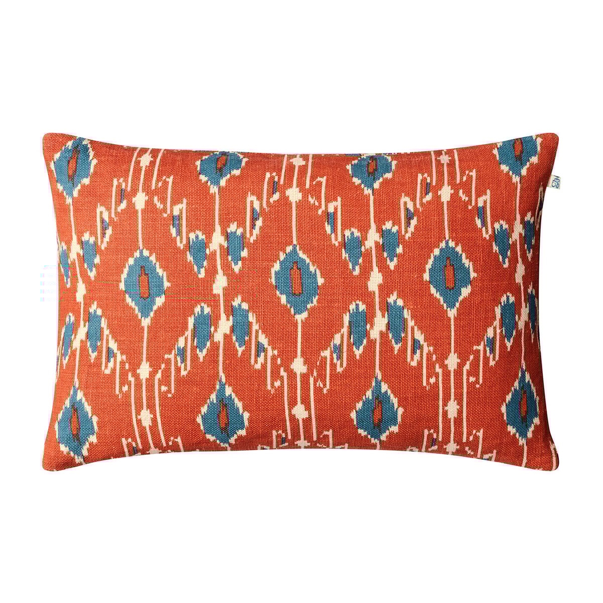 Chhatwal & Jonsson Taie Ikat Goa 60x40 cm Apricot orange-heaven blue