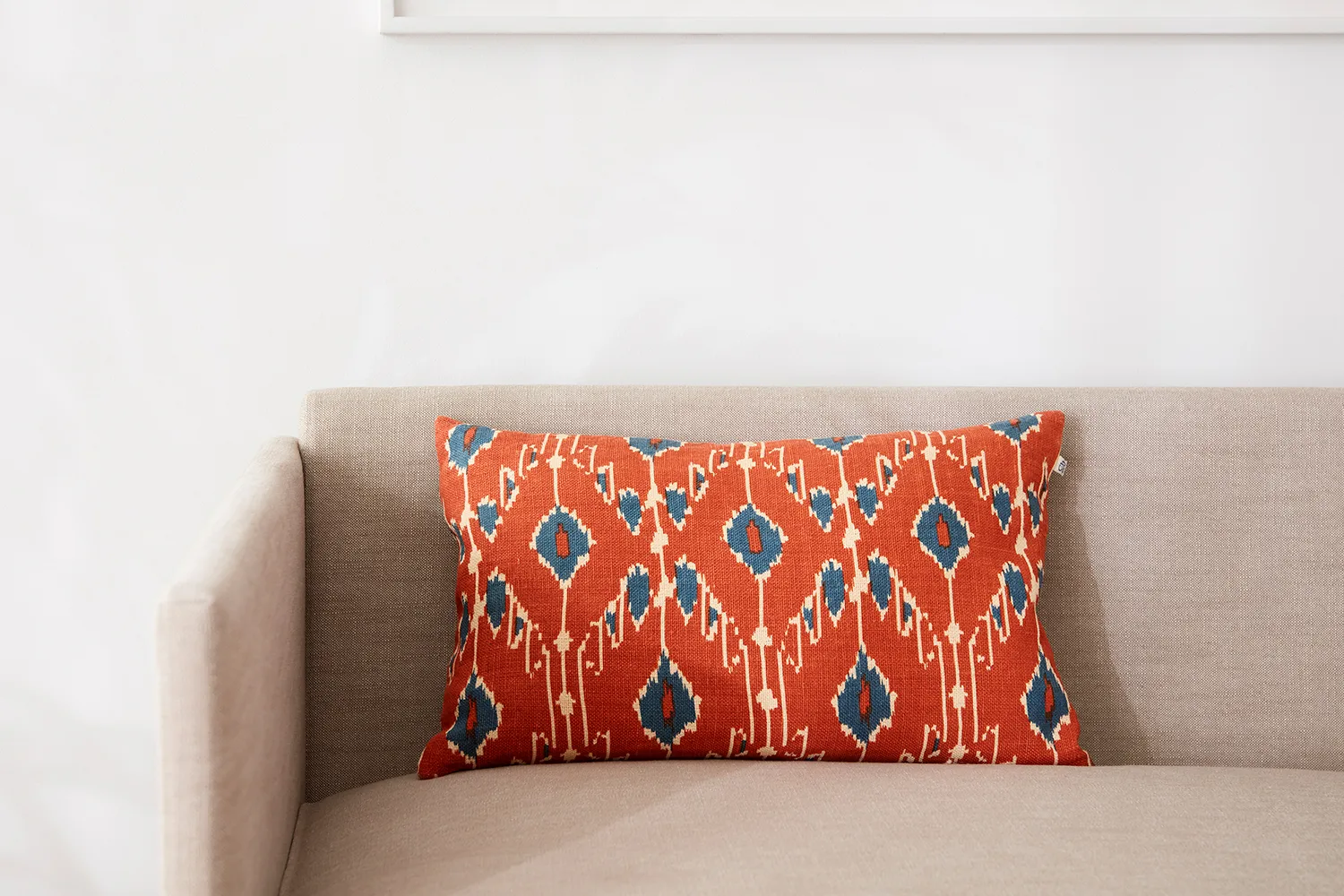 Taie Ikat Goa 60x40 cm, Apricot orange-heaven blue Chhatwal & Jonsson