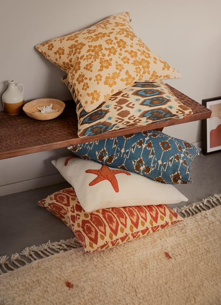 Taie Ikat Goa 60x40 cm, Heaven blue-taupe Chhatwal & Jonsson