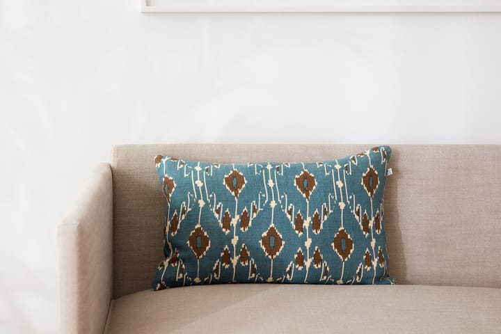 Taie Ikat Goa 60x40 cm - Heaven blue-taupe - Chhatwal & Jonsson