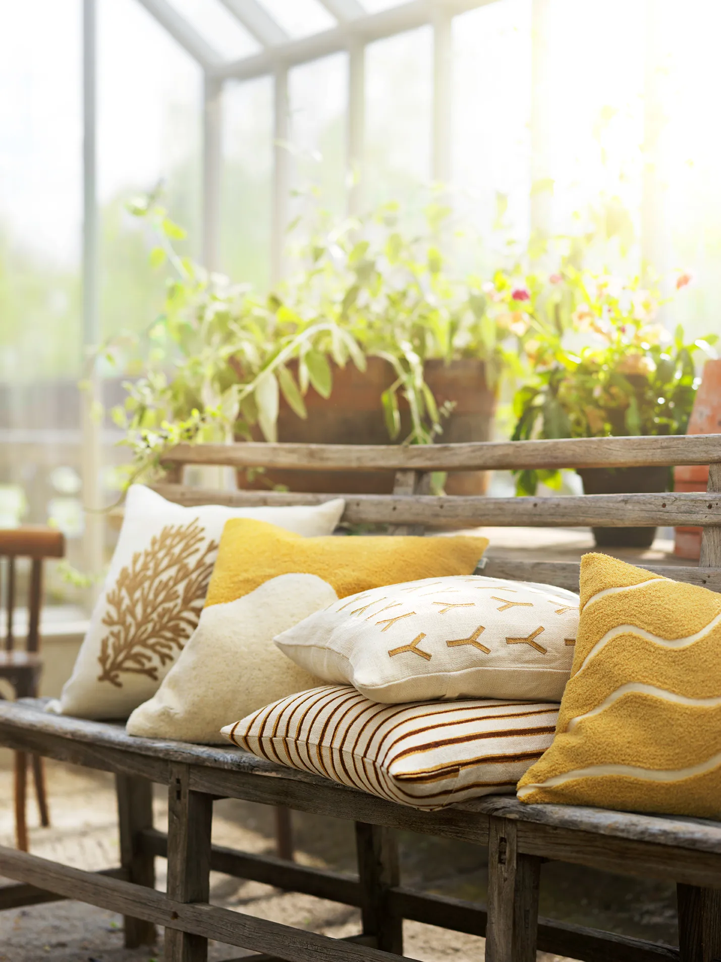 Taie Jaipur Stripe 50x50 cm, Khaki-taupe Chhatwal & Jonsson