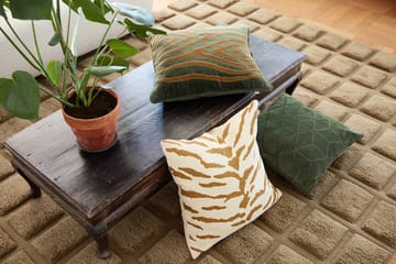 Taie Mita 50x50 cm - Forest green-cognac - Chhatwal & Jonsson