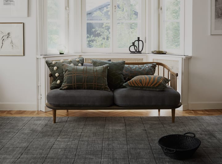 Taie Mita 50x50 cm, Forest green-cognac Chhatwal & Jonsson