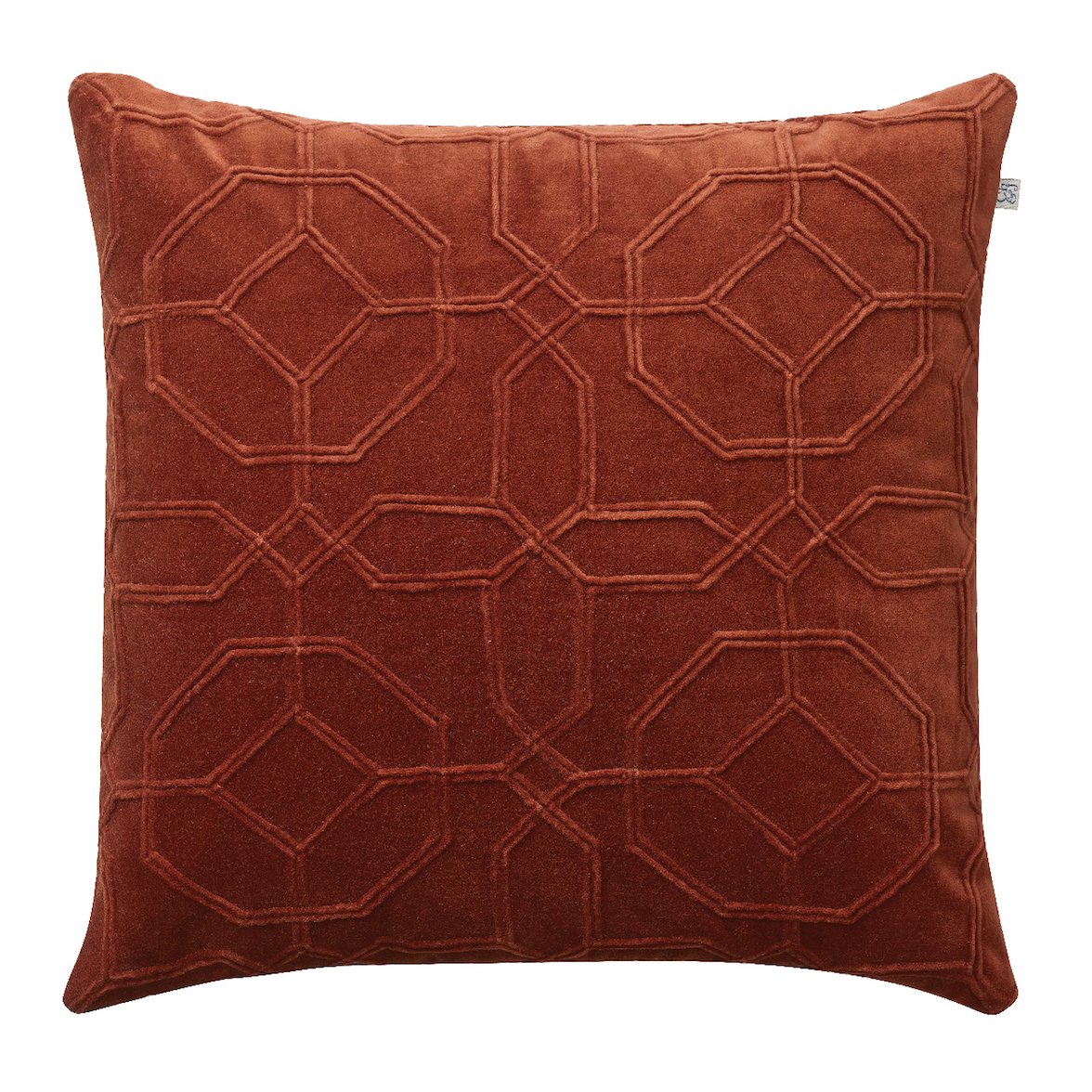 Chhatwal & Jonsson Taie Nandi 50x50cm Rust | Design Scandinave | Housses de coussin | Rouge