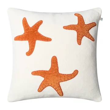Taie Star Fish 50x50 cm - Off white-orange - Chhatwal & Jonsson