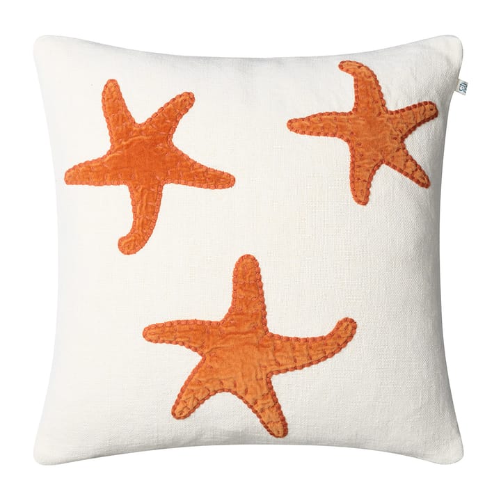 Taie Star Fish 50x50 cm - Off white-orange - Chhatwal & Jonsson