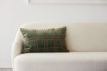 Taie Tattersall 40x60 cm - Forest green-cognac - Chhatwal & Jonsson