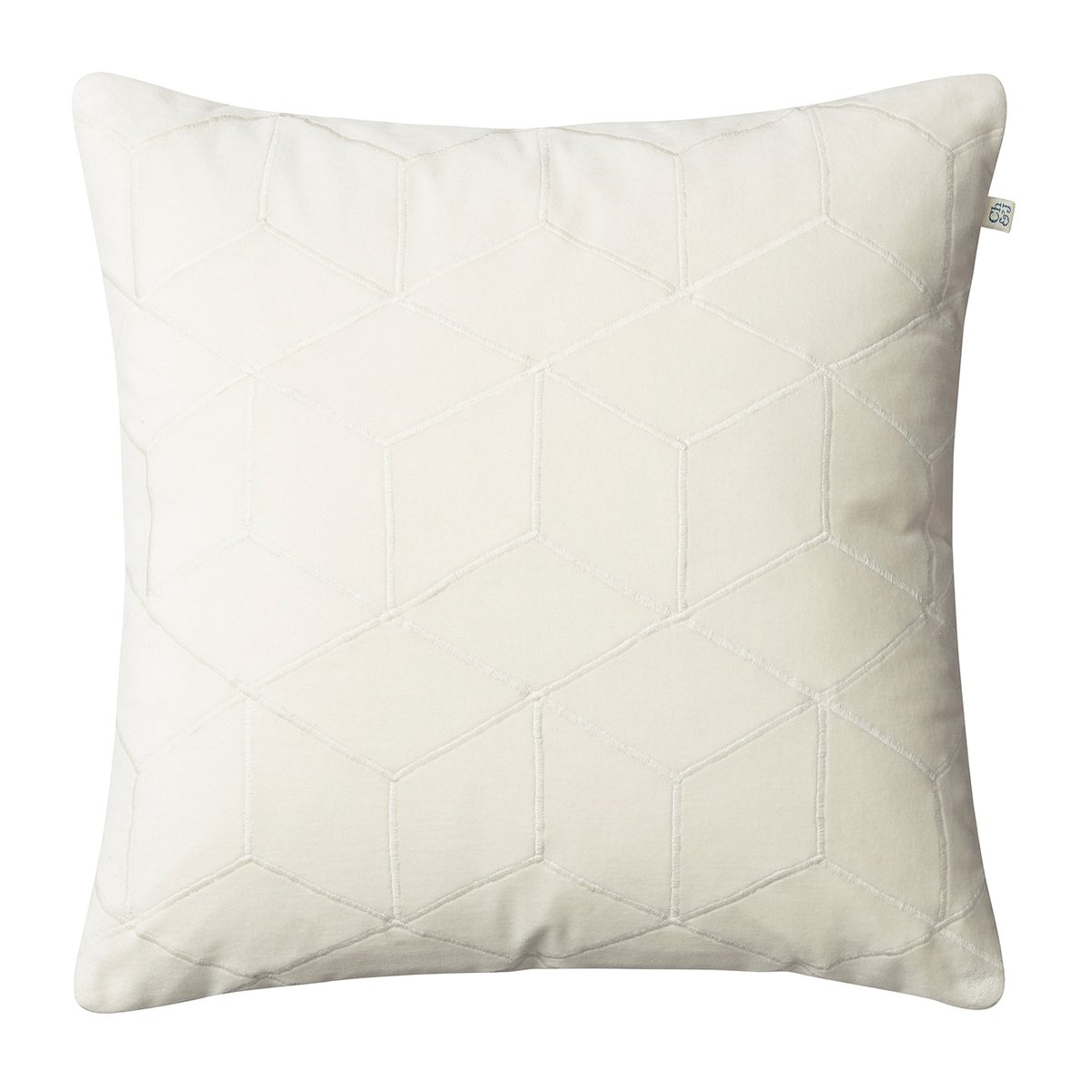 Chhatwal & Jonsson Taie Vir 50x50 cm Ivory | Design Scandinave | Housses de coussin | Blanc