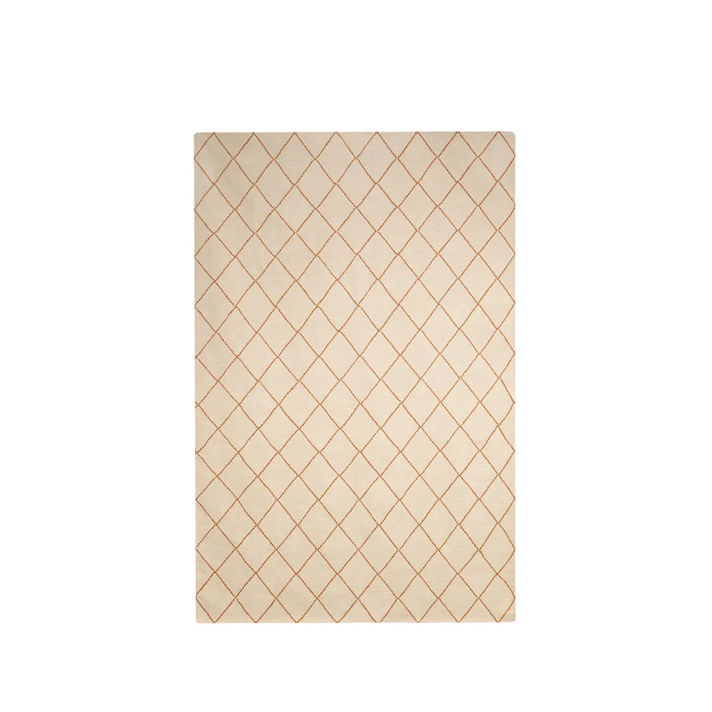 Tapis Diamond, Off white/orange, 184x280 cm Chhatwal & Jonsson