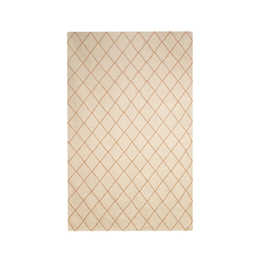 Tapis Diamond, Off white/orange, 230x336 cm Chhatwal & Jonsson