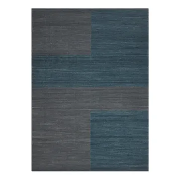Tapis en laine Ganga 170x240 cm - Greyish blue-dark blue - Chhatwal & Jonsson