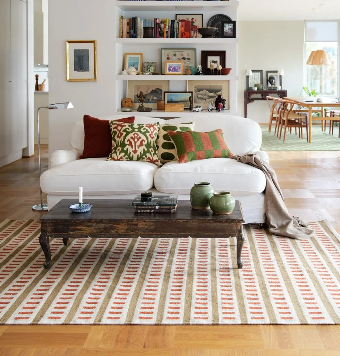 Tapis en laine Ladakh, Off white-beige-rust, 230x320 cm Chhatwal & Jonsson