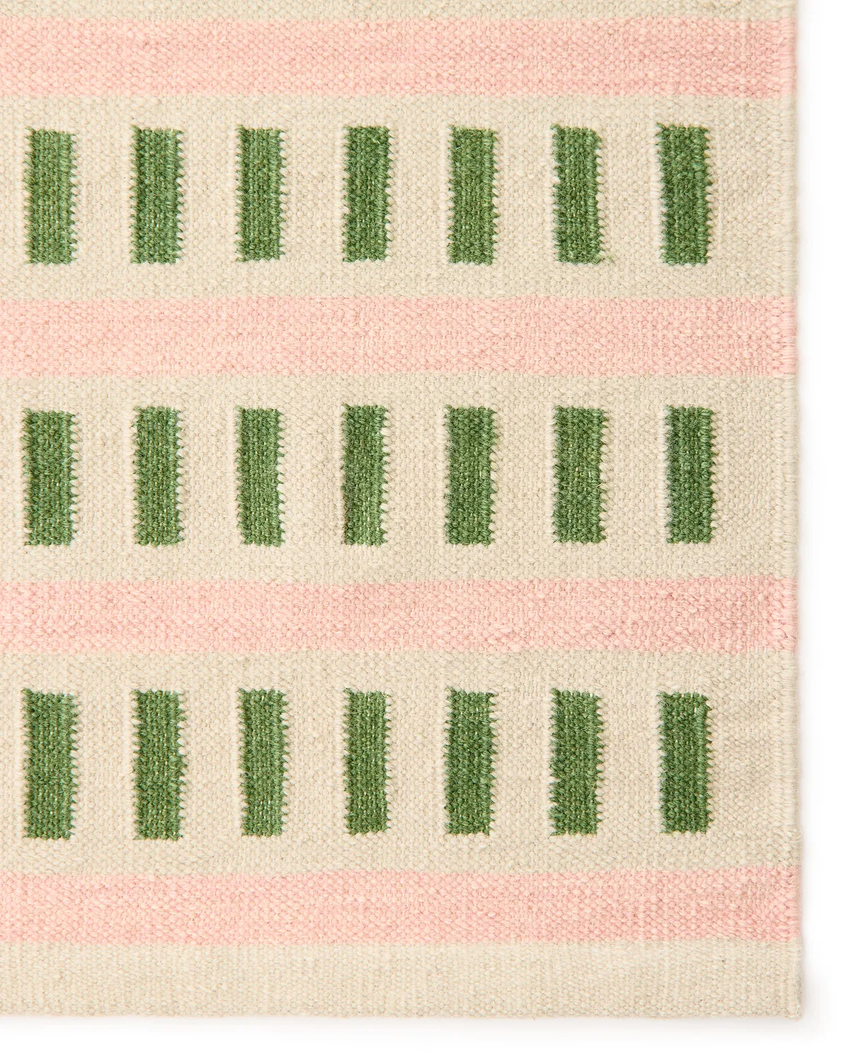 Tapis en laine Ladakh, Offwhite-green-pink, 230x320cm Chhatwal & Jonsson