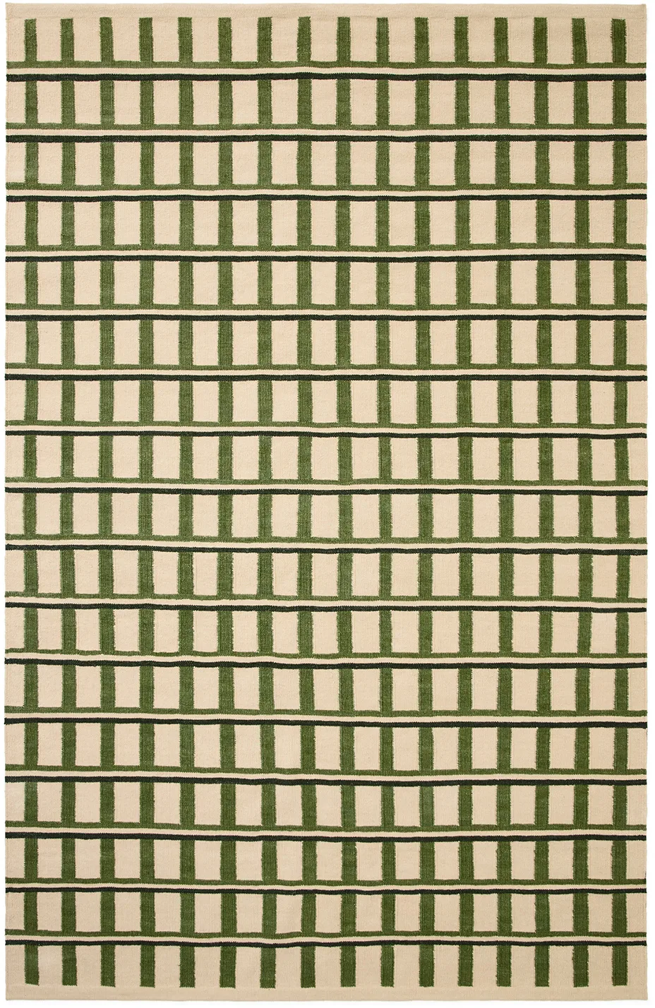 Tapis en laine Mysore, Off white-green-dark green, 230x320 cm Chhatwal & Jonsson