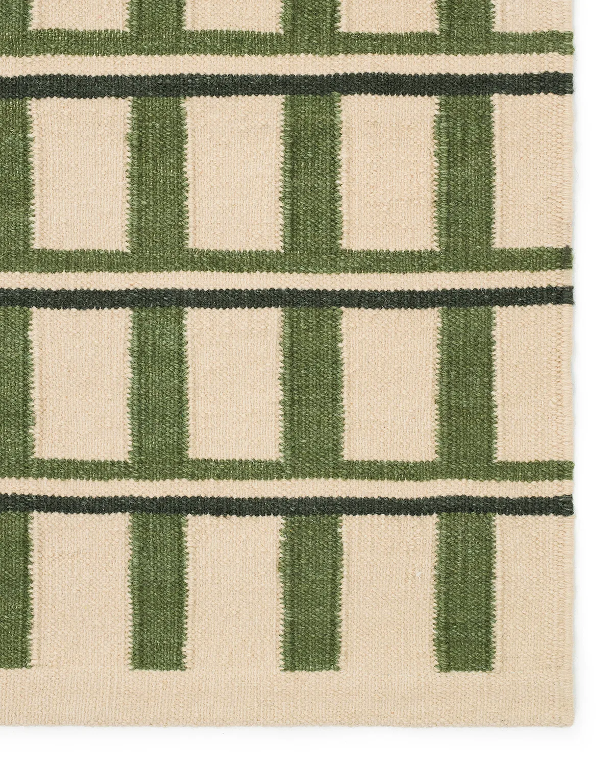 Tapis en laine Mysore, Off white-green-dark green, 230x320 cm Chhatwal & Jonsson