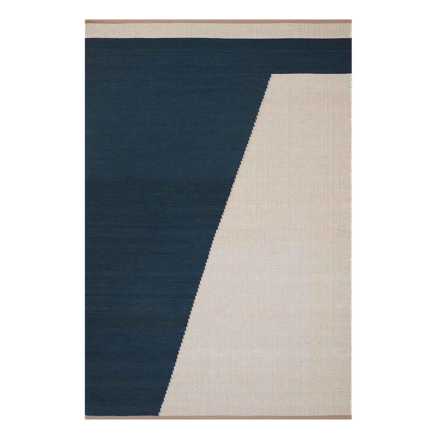 Tapis en laine Una 180x270cm, Dark blue-beige-off white Chhatwal & Jonsson