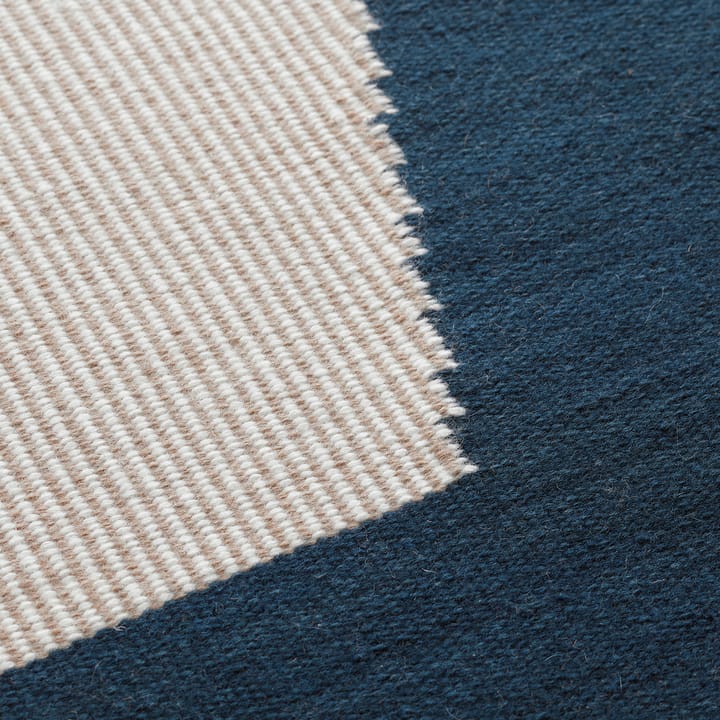 Tapis en laine Una 180x270cm - Dark blue-beige-off white - Chhatwal & Jonsson