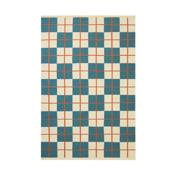 Tapis Haveli 180x270 cm - Heaven blue-light khaki-rust - Chhatwal & Jonsson