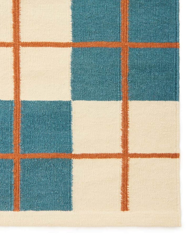 Tapis Haveli 230x320 cm, Heaven blue-light khaki-rust Chhatwal & Jonsson