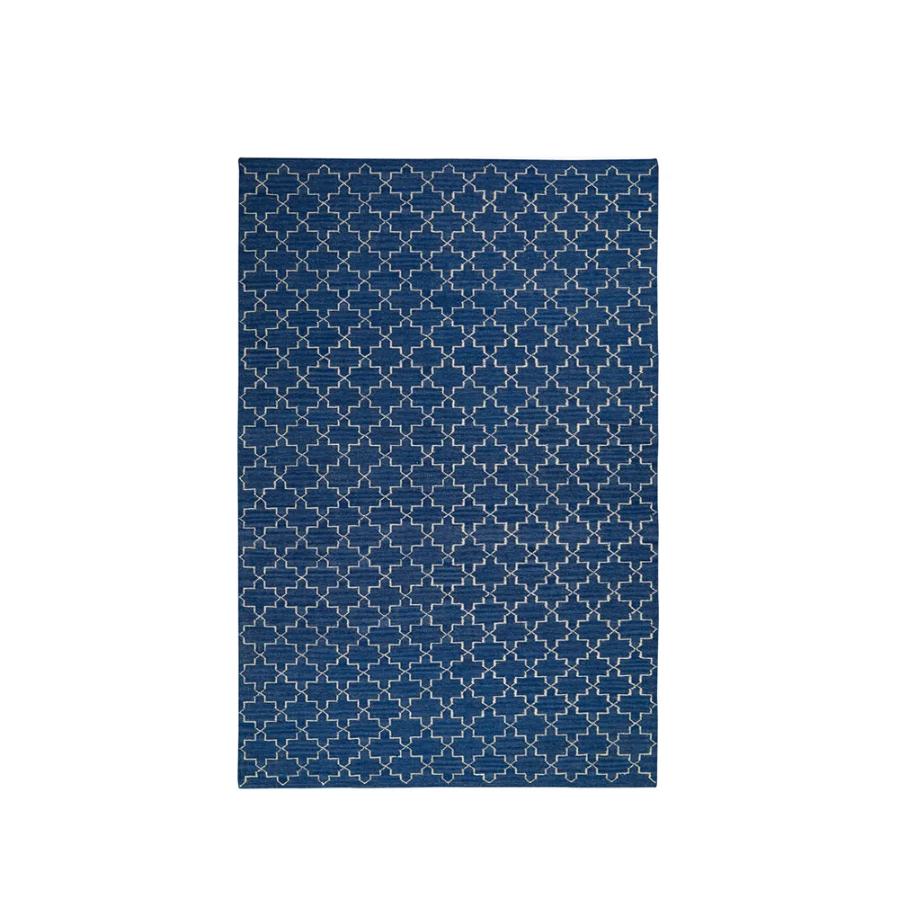 Tapis New Geometric, indigo melange/off white, 180x272 cm Chhatwal & Jonsson