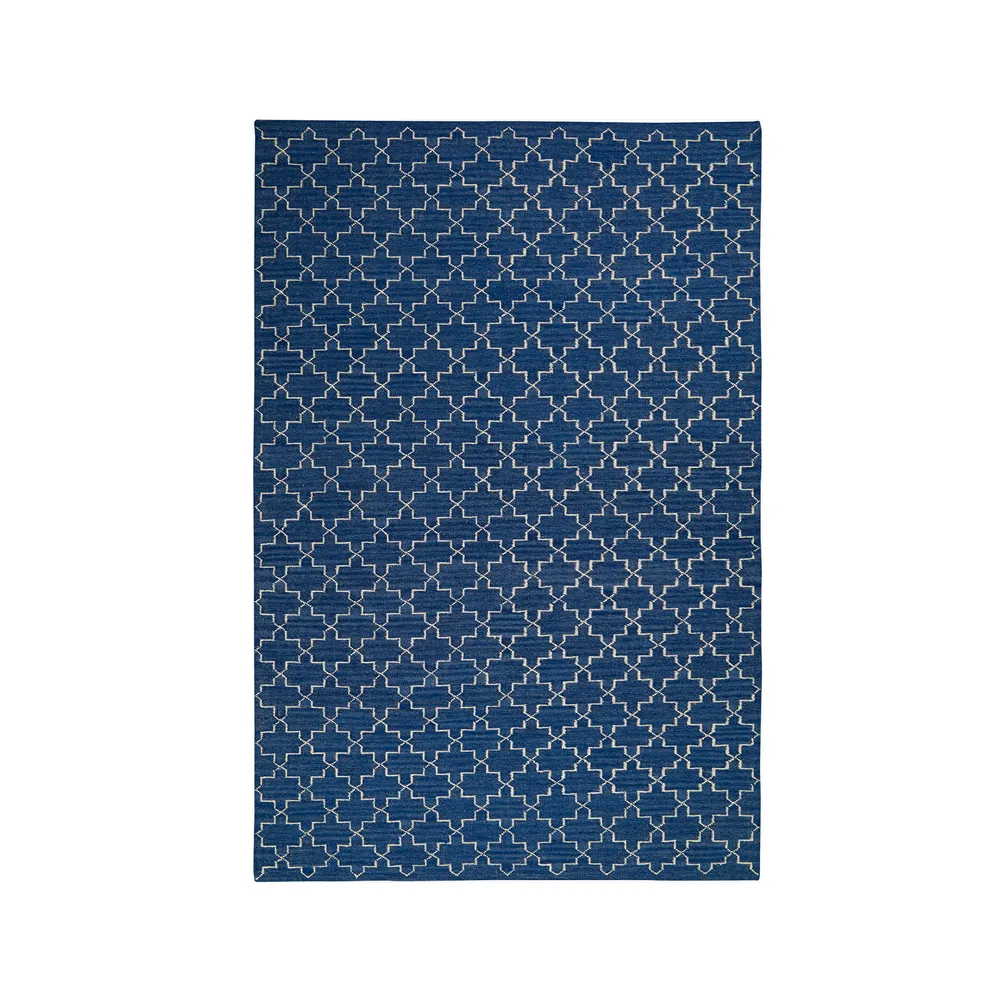 Tapis New Geometric, indigo melange/off white, 234x323 cm Chhatwal & Jonsson