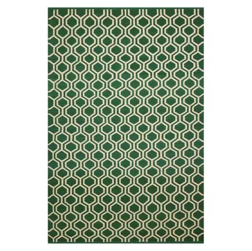 Tapis Varanasi 180 x 272 cm - Vert – blanc cassé - Chhatwal & Jonsson