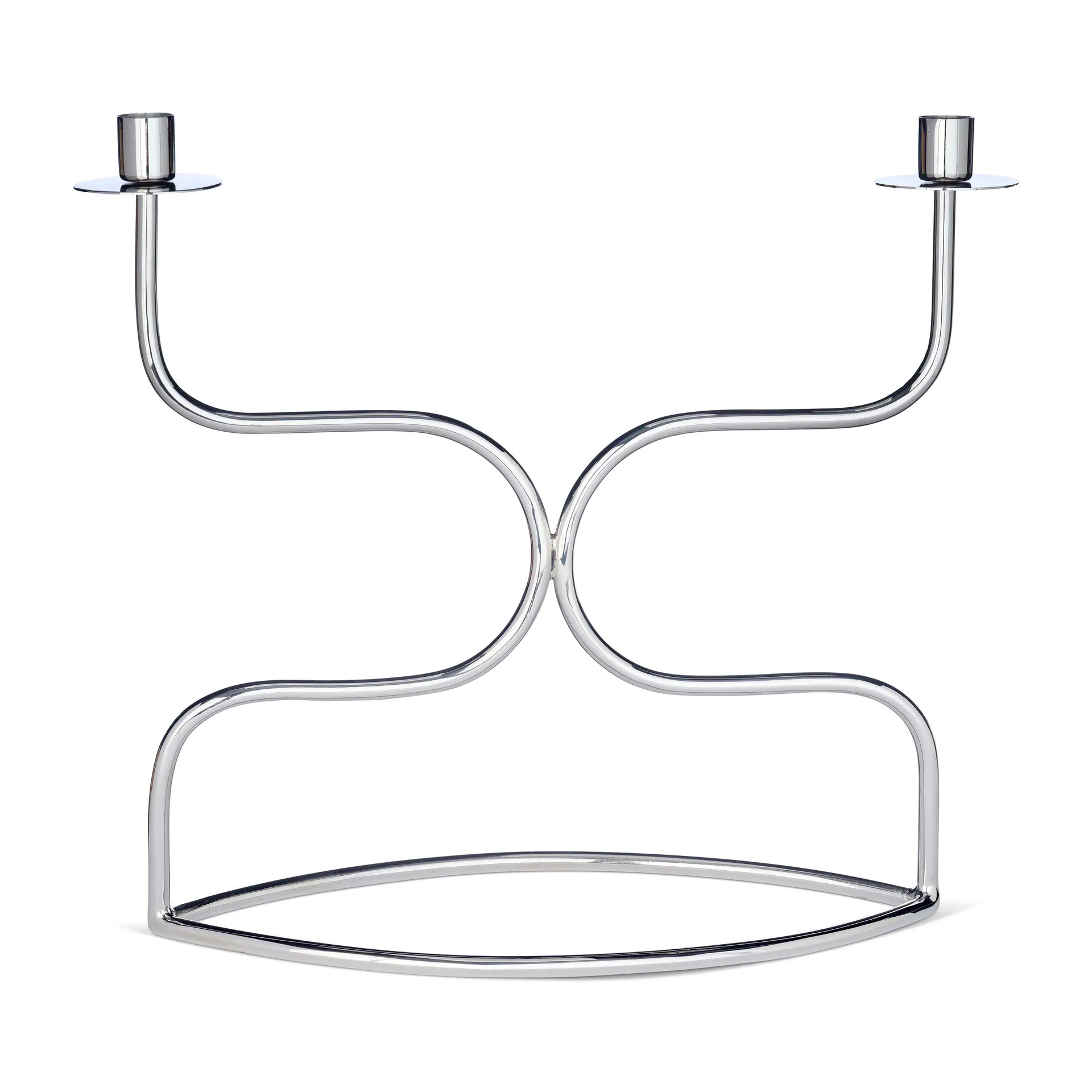 Bougeoir candelabra duett, Laiton nickelé Classic Collection