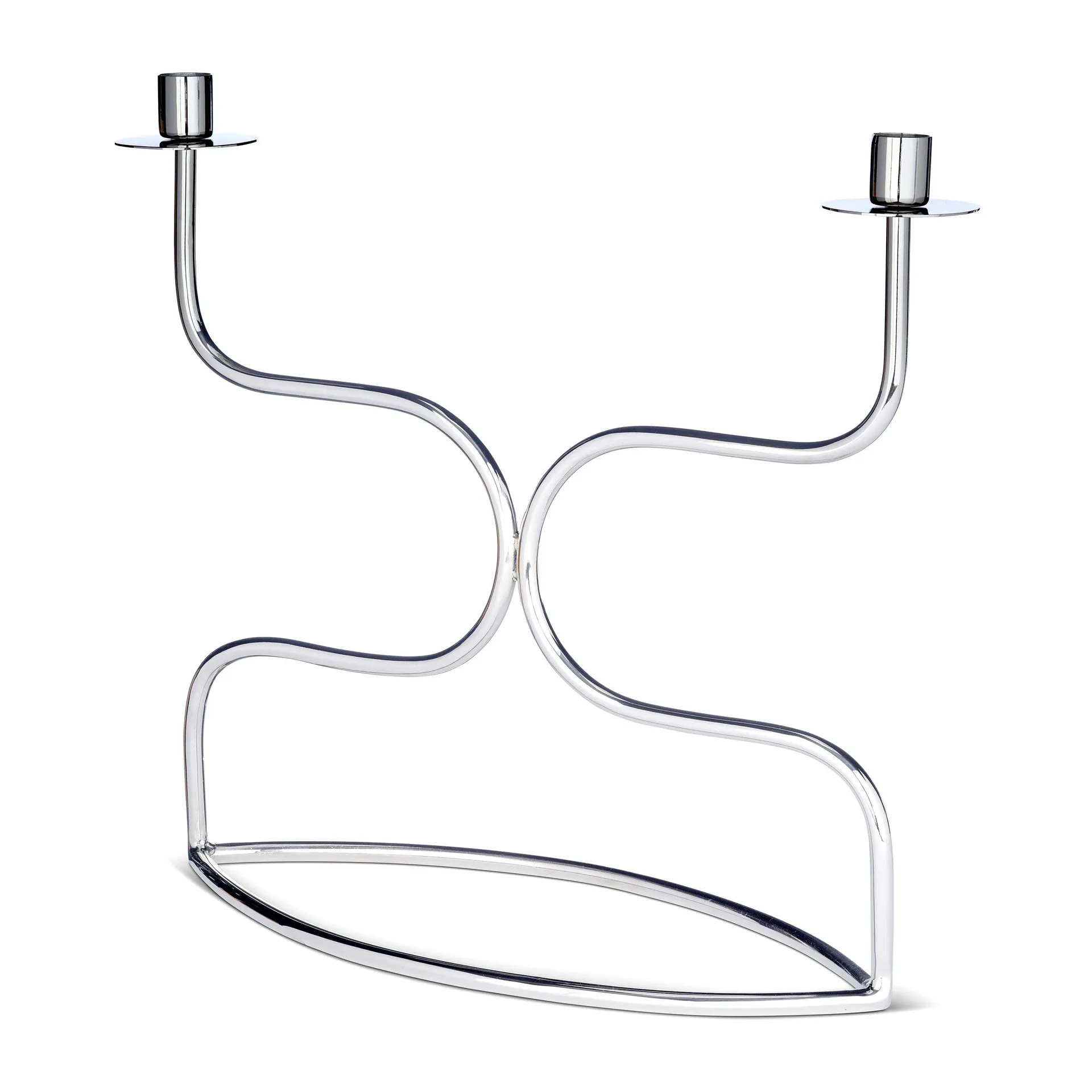 Bougeoir candelabra duett, Laiton nickelé Classic Collection